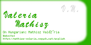 valeria mathisz business card